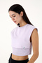 Spell Women's Cropped T-Shirt Lilac - 2