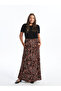 Lcwk Women's Elastic Waist Patterned Skirt