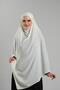 Ecru Practical Ready-To-Wear Hijab Scarf with Crepe Laces and Souffle Hijab 2313_27 - 2