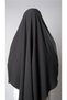Anthracite Practical Ready-made Interlocking Hijab Scarf Medina Silk Lace-up Soufflé Hijab 2301_25 - 4