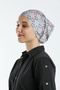 Gray Practical Ready Interlocking Hijab Bonnet Sandy Fabric Geometric 2117_15 - 4