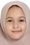 Milk Coffee Practical Ready-made Young Hijab Bonnet Sandy Fabric Plain Hijab 2312_26 - 5