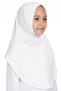 Cream Practical Ready-made Young Hijab Bonnet Sandy Fabric Plain Hijab 2312_40 - 4