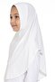 Cream Practical Ready-made Young Hijab Bonnet Sandy Fabric Plain Hijab 2312_40 - 2