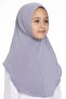 Gray Practical Ready-made Young Hijab Bonnet Sandy Fabric Plain Hijab 2312_15 - 5