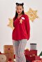 Red Camisole Buttoned Pajama Set - 3