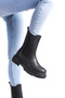 Dessta Black Matte Leather Side Elastic Women's Boots - 2