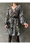 Leopard Striped Dress - Blue |   Vmf1591 - 4