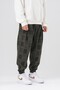 Jacquard Pattern Elastic Waist and Leg Pleated Baggy Shalwar - 3