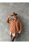 Pocketed Rhinestone Shirt - Tan |   F1617 - 3
