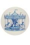 Nora Blue Carousel Patterned Woven Base Children's Room Carpet Nora23