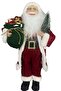 Large santa claus christmas ornament figurine - 45cm - holding a pine tree and gift sack - 8
