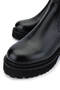 Women's Genuine Leather Black Floater Casual Boots - 3