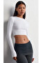 Ecru Crew Neck Long Sleeve Women's Top Body Sh216 - 4