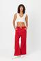 Double Stripes Waist Elastic Bol Leg Sweatpants (B24-00224) - 4