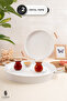 Set of 2 White Wooden Handles Metal Tea and Coffee Presentation Tray - 37 cm - 2