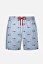 1845-Ss Men's Blue Striped Swim Shorts