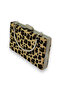 Feathered Imported Leopard Patterned Evening Bag Evening Bag - 4