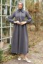 Dicle Half Zipper Dress 696 - Anthracite - 4