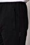 Black Men's Straight Leg Pocket Zipper Detailed Comfortable Cut Sweatpants - 3