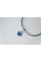 Blue Heart Shaped Stainless Steel Charm - 4