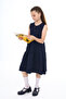 Girl's Buttoned School Dress - 2