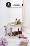 2-Tier Cream Oval Metal Multi-Purpose Bathroom Organizer - 24X32 cm Shampoo Holder and Soap Dish - 2