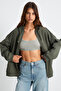 Belia Women's Khaki Sweatshirt - 3