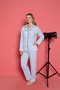 Women's Front Button Sleeve Summer Shirt Model Pajamas Set New Season