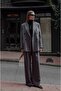 Single Pleated Trousers - Anthracite Melange
