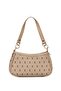Women's Mink Vegan Leather Patterned Sleeve Cross Shoulder Bag - 6