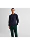 Men's Navy Blue Slim Fit Crew Neck T-Shirt - 3