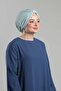 Baby Blue Practical Ready-To-Wear Hijab Bonnet Sandy Pleated Loose 2121_11 - 4