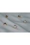 Stainless Steel Charm with White Butterfly and Flowers