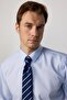 Blue Slim Fit Ekoteks - 100% Cotton, Certified, No Ironing Shirt - 2