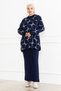 Women's Skirt-Sweater Knitwear Set Elastic Waist Comfortable Fit Long Tesettür Knitwear Skirt-Sweater - 3
