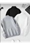 3-Piece Unisex Half Zipper Sweatshirt Set - 2