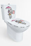 Cute Elephant with Dancing Umbrella Toilet Seat Sticker Bathroom Sticker - 2