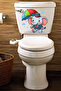 Rain Umbrella and Cute Elephant Toilet Seat Sticker Bathroom Sticker - 3