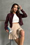 F- Leather Coat - Burgundy | |   F0443