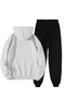 Sweatshirt Set Hooded Paris Printed, Soft and Thick Product Made of Cotton, 2-Piece Set Combin - 2