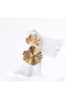 -Care Vintage Floral Print Dangle Steel Earrings