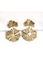 -Care Vintage Floral Print Dangle Steel Earrings - 2