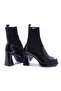 24K429 Women's Platform Sole Socks Loafer Patent Leather Boots - 3