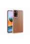 Redmi Note 10 Pro Case Metal Camera Protruding Edges Colored Transparent Cover Flora - Rose Gold