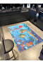 Barcelona Collection Underwater Themed Fish and Seahorse Patterned Modern Decorative Carpet 12 - 3