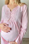 Venera Maternity Stylish Pajamas Set with Lace 3 Piece Sleepwear Set - 5