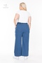 Plus Size Elastic Waist Comfort Model Wide Leg High Waisted Soft Texture Jeans Jeans - 7