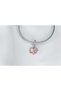 Stainless Steel Charm with Cream Color Eternity Marked Heart Figure - 2