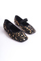 Women's Blunt Toe Flat Heel Rubber Band Detailed Casual Ballet Flats Marton - 5